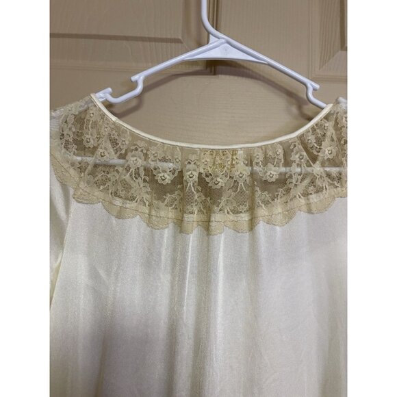 GOTHAM New York Vintage RARE Nightgown IVORY WIDE LACE TRIM Nylon USA MEDIUM - Picture 6 of 7
